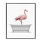 Stupell Industries Traditional Flamingo in Bath Framed Giclee Wall Art Design by Annalisa Latella